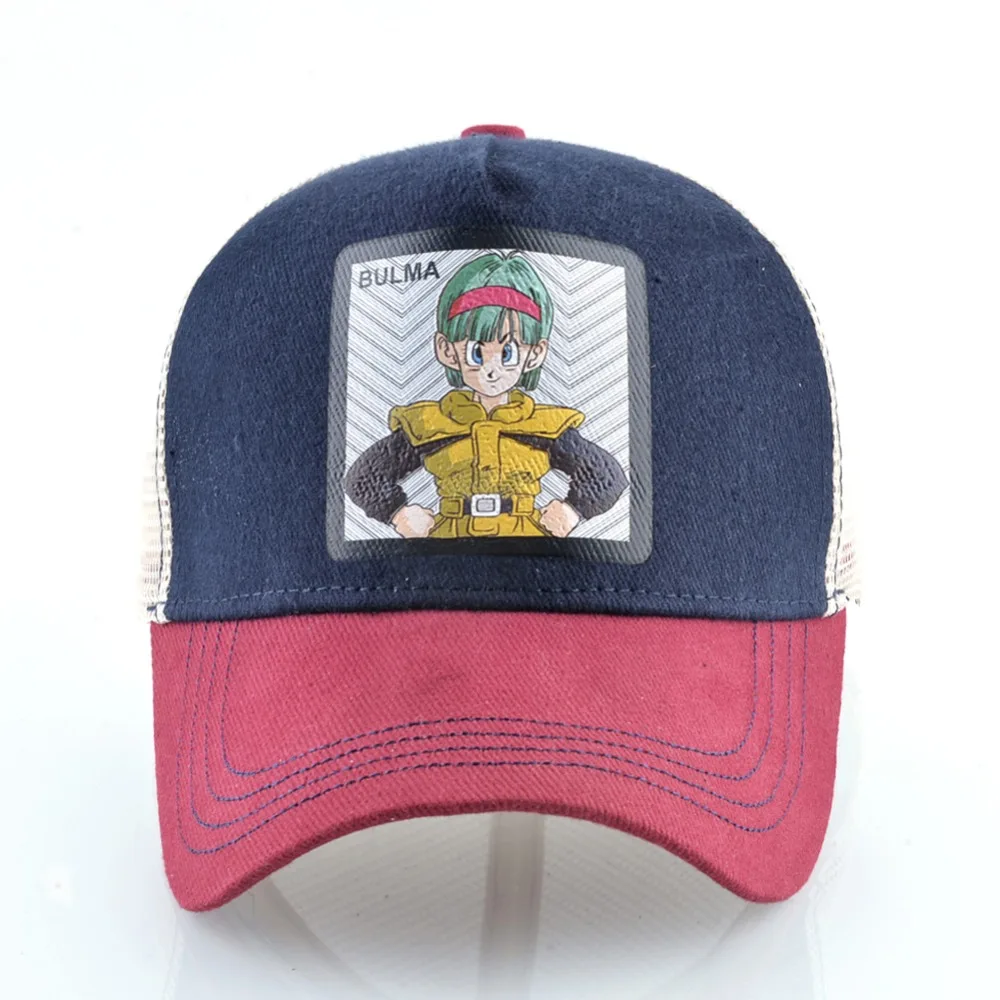 TQMSMY летние мужские кепки с сеткой для водителей грузовиков аниме персонаж BULMA Женская бейсболка мужской Регулируемый задник кепки Gorras TMDH101