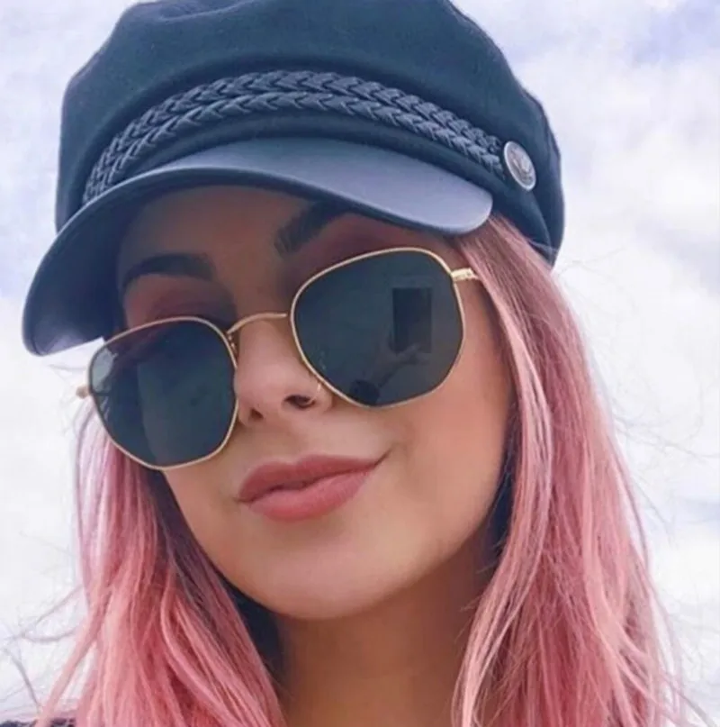 

Red Bean Classic irregula sunglasses women men brand designer sun glasses for women Alloy mirror sunglasses ray female