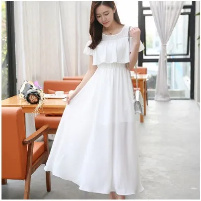 Белое Шифоновое Платье