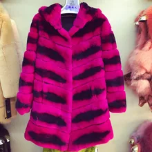 In 2016, the new beaver rabbit hair women’s fashion hat red warm fur coat Package mail