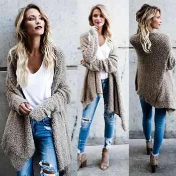 

Women Coats 2018 Women Duster Waterfall Hooded Long Jacket Wrap Drape Outwear