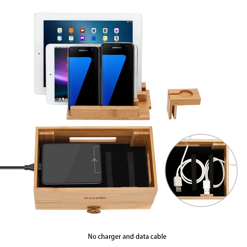 ICozzier мини бамбуковая подставка с выдвижным ящиком мульти-устройство ...