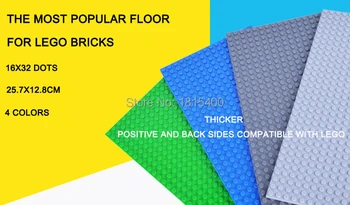 

Children Construction Toys Plastic Building Blocks Plates 2 Sides Compatible With Legoe DIY Bricks Parts 16x32 Upgrade Virsion