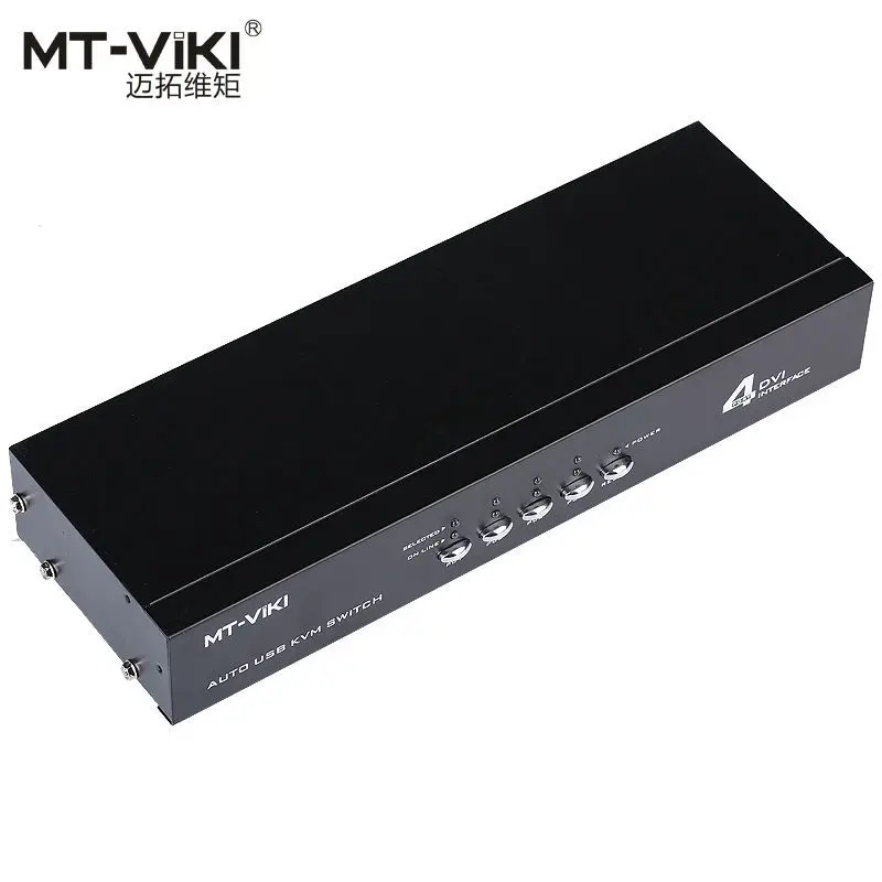 MT-VIKI 4 порта DVI KVM переключатель с аудио Авто Hotkey KVMA коммутатор USB мышь клавиатура 4 шт. 1 монитор с оригинальным кабелем 2104DL