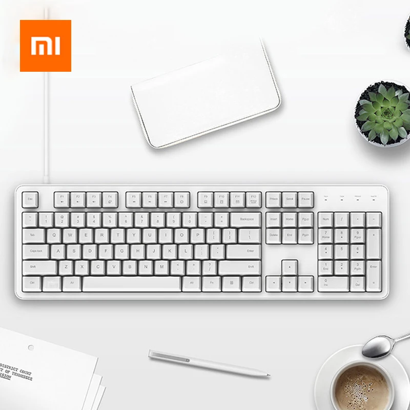 

Xiaomi Ergonomic 104 Keys Full Size Mechanical Keyboard Cherry Red Switch USB Wired Keyboard Gaming Keyboard For Win 7/8/10 Mac