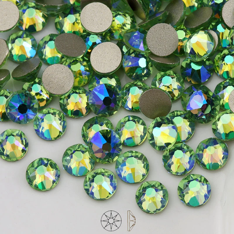 ss20 576pcs, Sapphire Jollin Glue Fix Crystal AB FlatBack Rhinestones