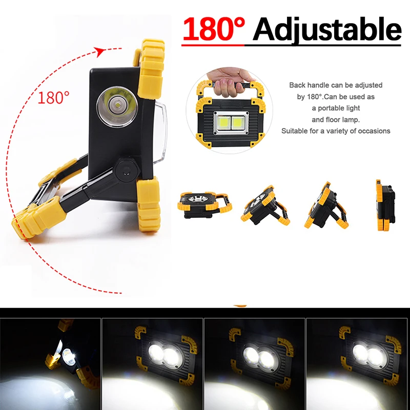 para acampamento ao ar livre, lanterna de led por 18650