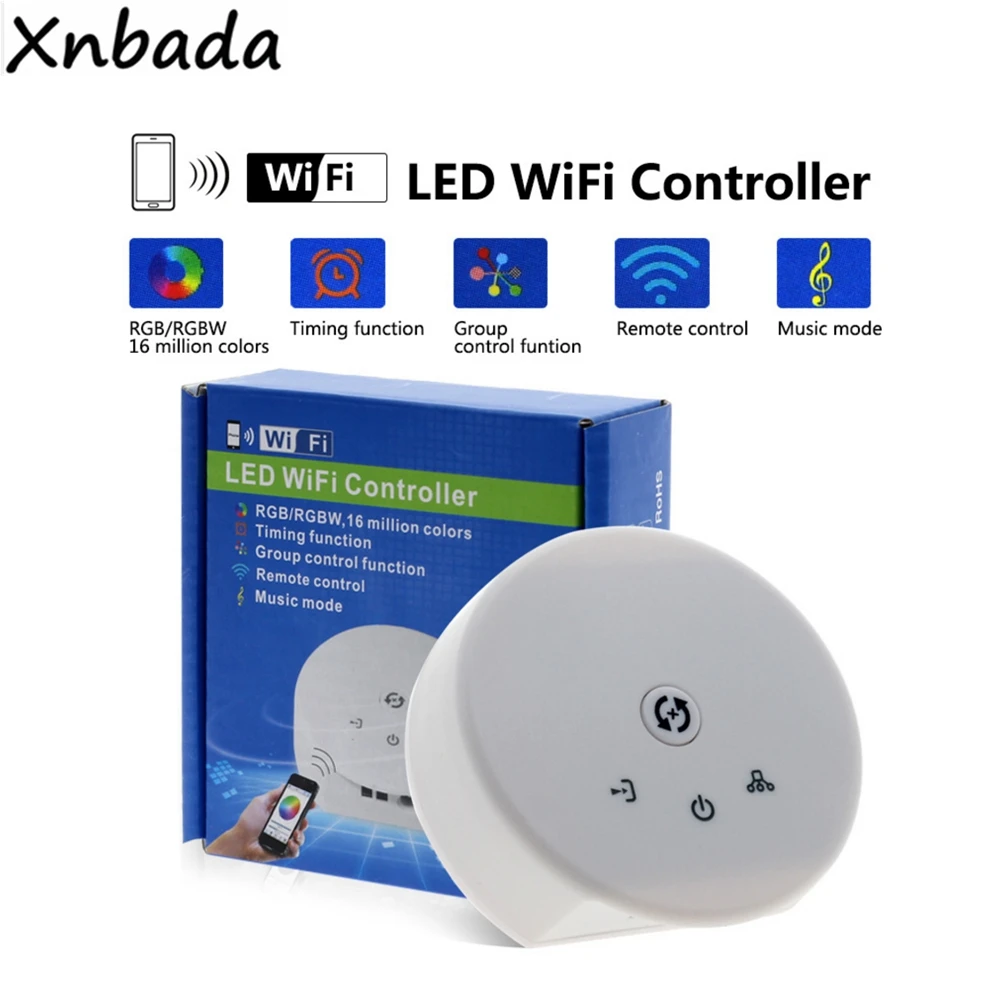 

RGB/RGBW/RGBWW WIFI Led Controller Magic Home UFO 16Million Colors Music Mode Group Control DC12-24V