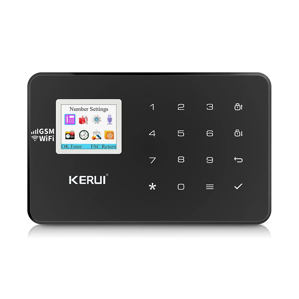 

KERUI W18 Wireless WiFi GSM home security Alarm System Android ios APP Control with PIR motion sensor door sensor smoke sensor