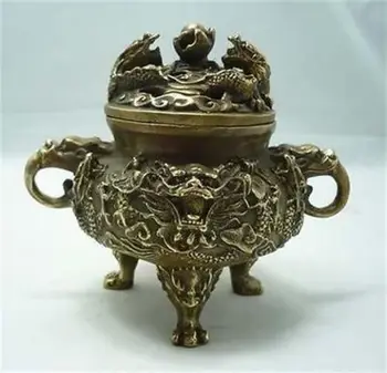 

Chinese Style brass statue dragon incense burner/censer