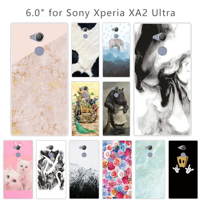 6.0 for Sony Xperia XA2 Ultra Animal Phone Case Soft Silicone Capa TPU Cover |