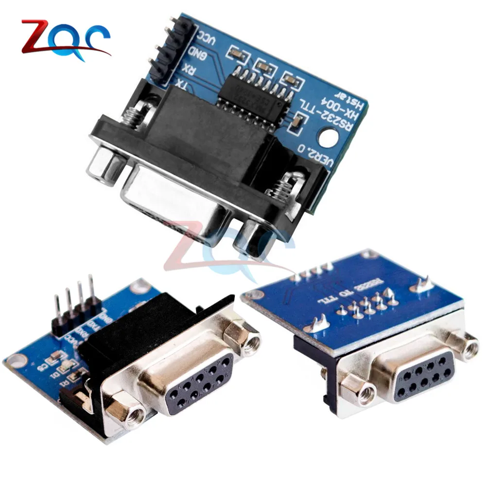 

2pcs MAX3232 RS232 to TTL Serial Port Converter Module DB9 Connector MAX232