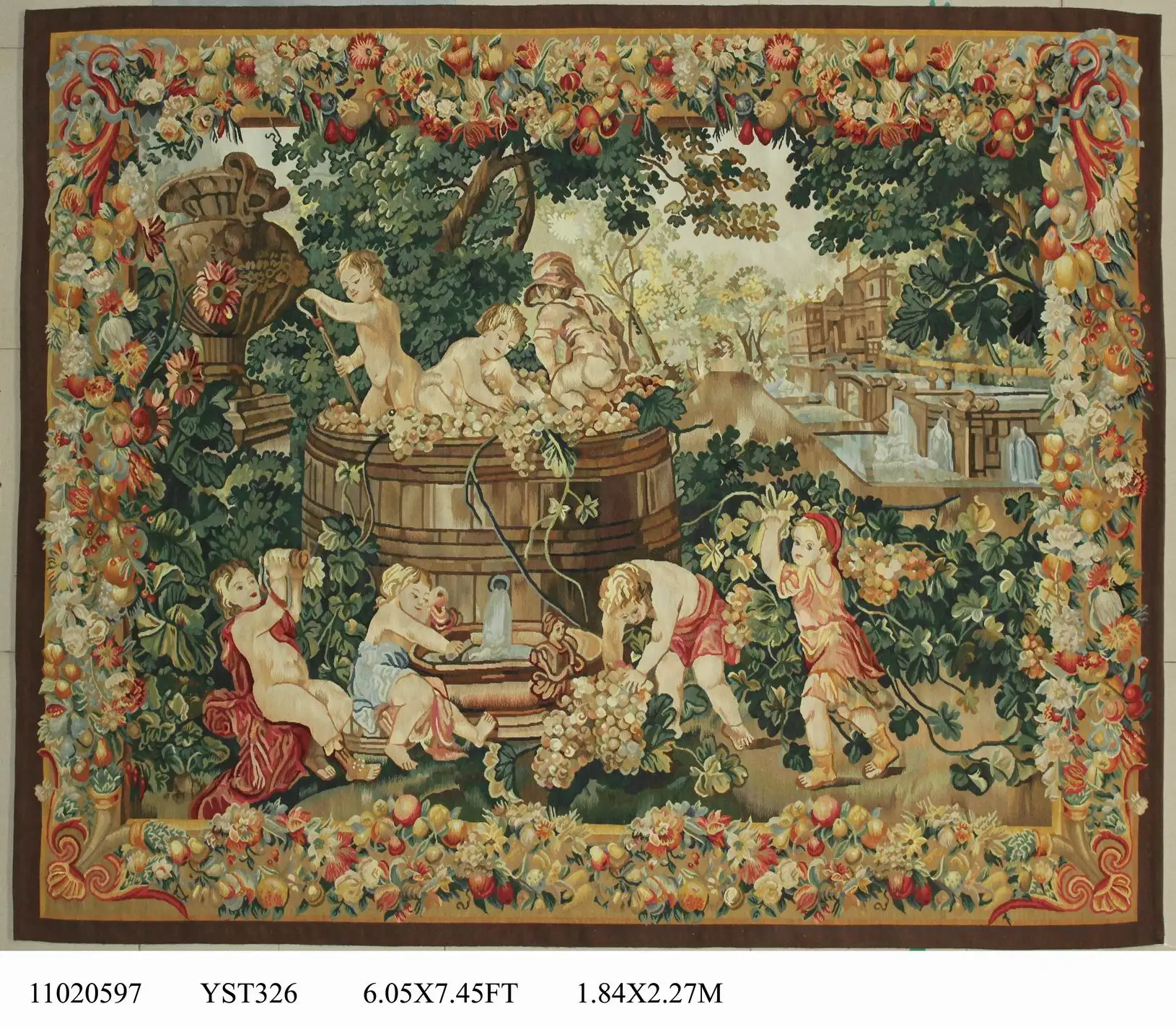 medieval tapestry Pure handmade wool palace French Aubusson Gobelins