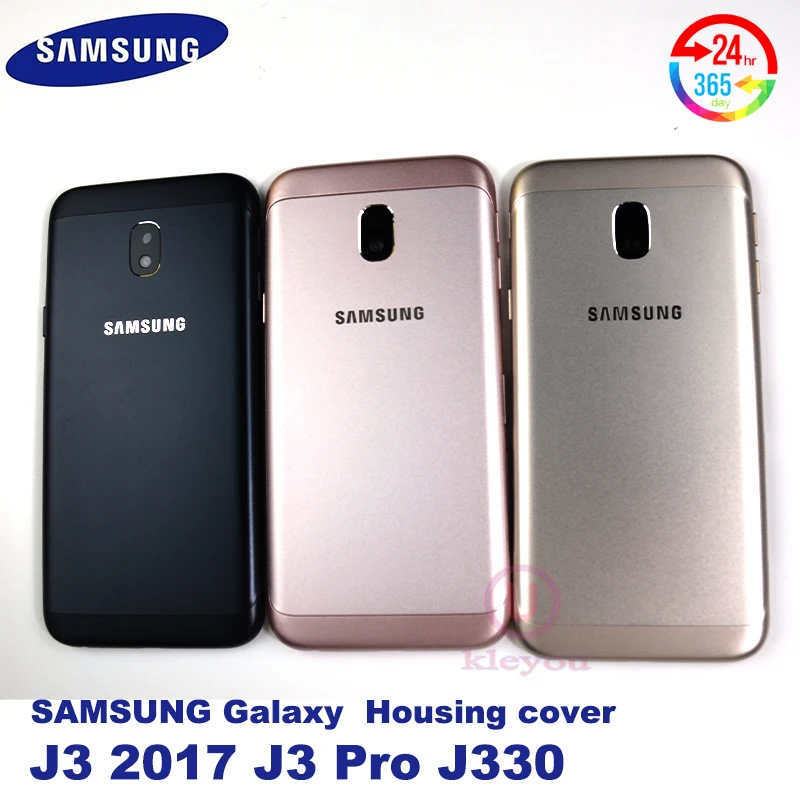 10 шт./лот samsung Galaxy J3 2017 J330 J330Pro J330F корпус батареи Чехлы сзади черного золотого и