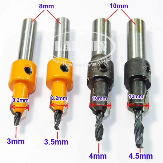 8 шт./лот Hss Деревообработка Ti Зенковка сверло набор древесины зенковки винт Размер 2,5 мм 2,8 мм 3 мм 3,2 мм 3,5 мм 4 мм 4,5 мм 5 мм