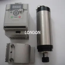 ER20 диаметром 80 мм 220 V 24000 об/мин 2.2KW Водяное охлаждение шпинделя+ 2.2KW Инвертор+ Опора шпинделя