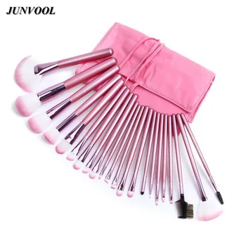 

22pcs Pink Makeup Brushes Set Professional Maquiagem Tool Cosmetic Make Up Fan Brush Tools Set With Leather Makeup Bag Case