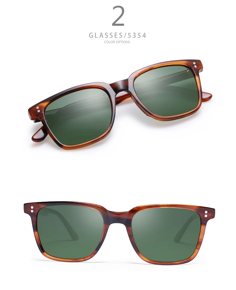 Carfia, фирменный дизайн, HD поляризованные Винтажные Солнцезащитные очки, мужские квадратные очки для вождения, модные ретро солнцезащитные очки,, УФ-защита