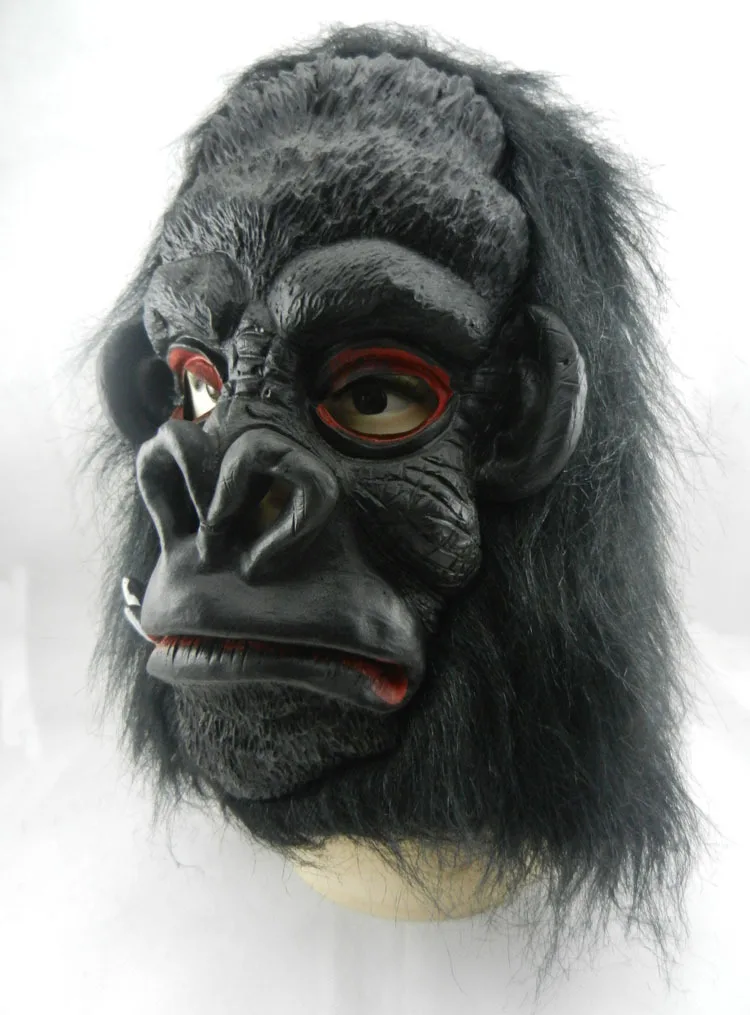 HALLOWEEN ADULT MONKEY APE GORILLA GLOVES MASK PROP