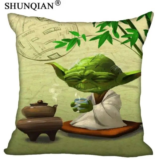 Buy Custom Square Pillowcase Star Wars yoda soft