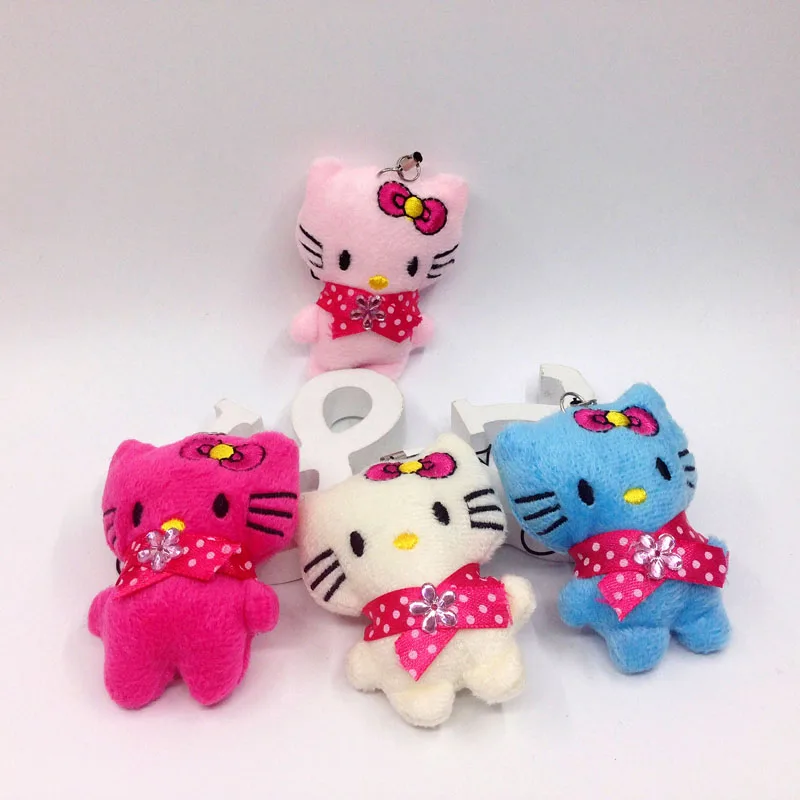 

5cm Hello Kitty Stuffed Plush Toy String Pendant Doll Wedding Bouquet Kid's Gift Plush Toy Doll G0221