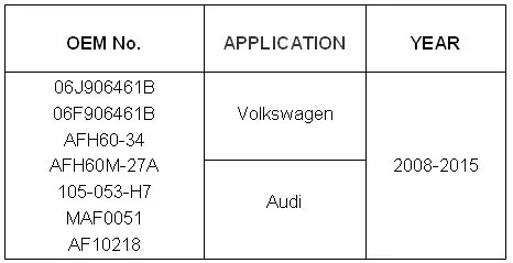 Датчик массового расхода воздуха использование OE № 06J906461B 06F906461B AFH60-34 AFH60M-27A 105-053-H7 MAF0051 AF10218 для Volkswagen VW Audi