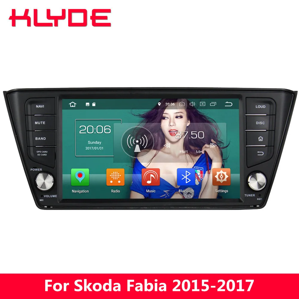 

KLYDE 8" 4G WIFI Android 8.0 Octa Core 4GB RAM 32GB ROM DAB FM Car DVD Multimedia Player Radio Stereo For Skoda Fabia 2015-2017