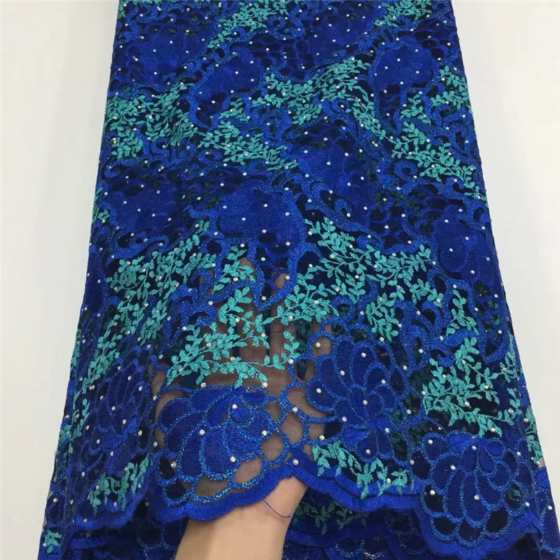 

Latest Design African Mesh Lace Fabrics With Stones French Tulle Lace Fabric high Quality Nigerian Lace Fabric for DressHX1392-1