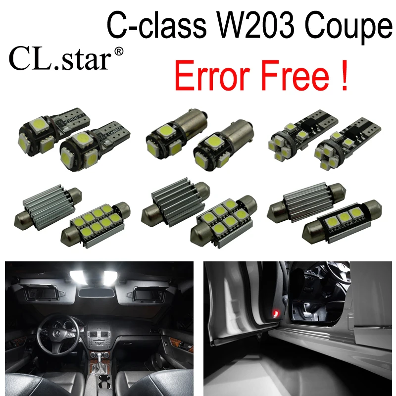 14 шт. яркий комплект для Mercedes Benz C class CL203 C203 Coupe C160 C180 C200 C220 C230 C320 C350 C30 AMG C32|led interior