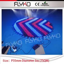 P3.5 полноцветная светодиодная панель видео занавес круглый кулон покрытый дизайн для ди-Джея свет для сцены шоу дисплея 3 м диаметр