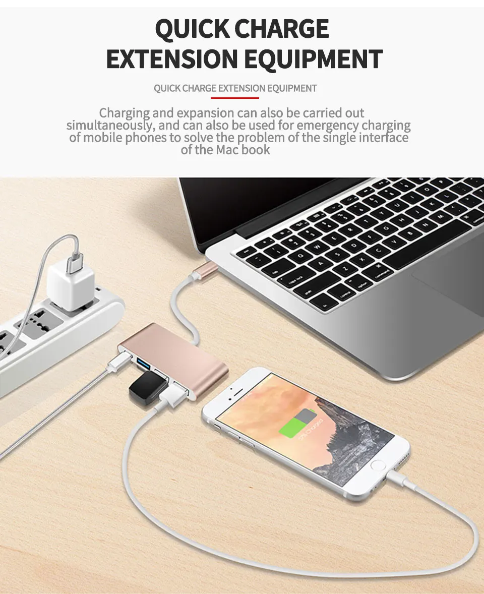  Type C to HDMI Cables USB 3.0 HDMI VGA Adapter  4K Thunder bolt 3 for New Macbook  Huawei  P20 Pro P20 Xiaomi USB HDMI (11)