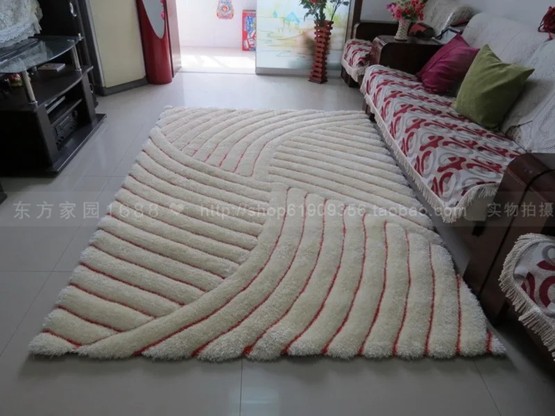 

Modern minimalist 3D stereoscopic thick stretch yarn carpet / 300D filament living room coffee table bedroom carpet IT01VD