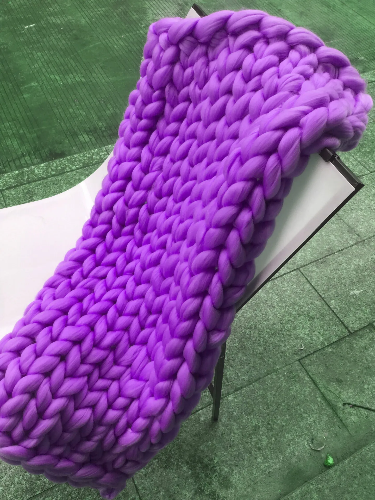 Lovrпутешествия мягкое плотное трикотажное одеяло ручной вязки реквизит для фотосессии одеяло s CrochetLlinen мягкое вязаное одеяло s - Цвет: Фиолетовый