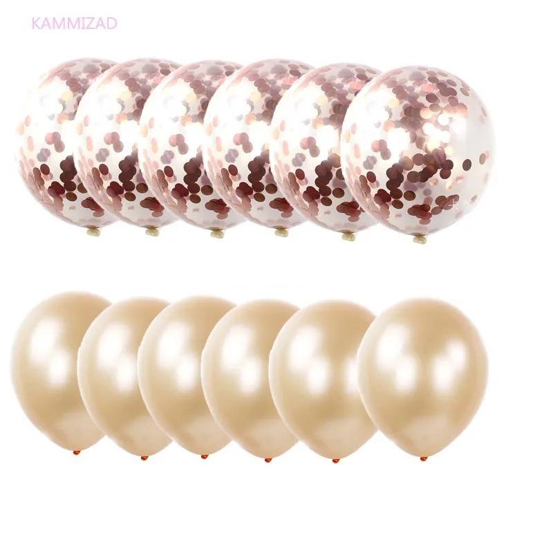 

10pcs/lot rose gold Clear Balloons Gold Star Foil Confetti Transparent Balloons Party Decorations anniversaire Latex balloon