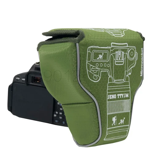 Водонепроницаемый беззеркальных Камера сумка чехол для цифровой фотокамеры Fuji XT20 XT10 XA5 XA3 XA10 XT3 XT2 A6500 A6400 A6300 A7R3 A7R2 A7R D3400 Z6 Z7 D3500 - Цвет: green