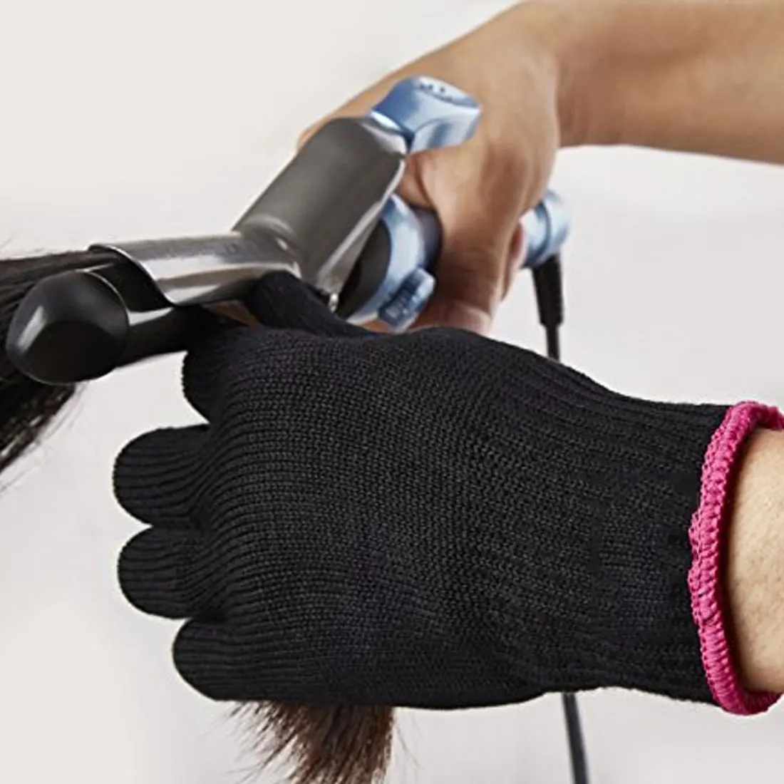 1 шт. профессиональная термостойкая перчатка для укладки волос инструмент для завивки прямой плоский утюг черная Кондитерская перчатка для завивки