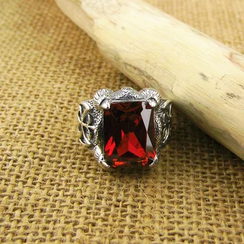 

Love is 925 pure authentic Thai food men's ring ring white zircon intime new exaggerated atmosphere