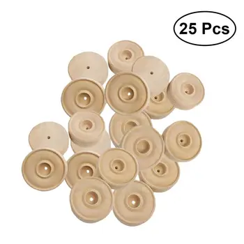 

25pcs DIY Wooden Crafts Small Round Handmade Wheels Wood Accessories For Making Toys Party DIY Craft Decor A3