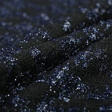 143 см ширина 480 г/м вес благородный черный синий вязаный твид шерсть акрил полиэстер ткань для осени и весны пальто куртка DE945