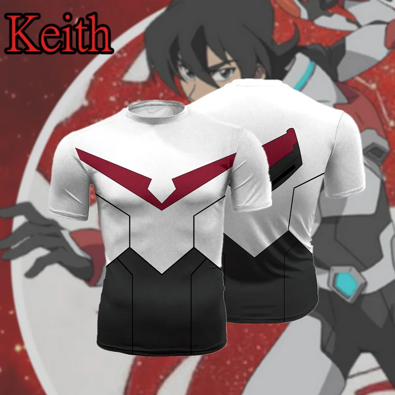 

Voltron: Defender of the Universe Keith cosplay Cartoon 3D digital printed T-shirt with round neck and short sleeves blazer