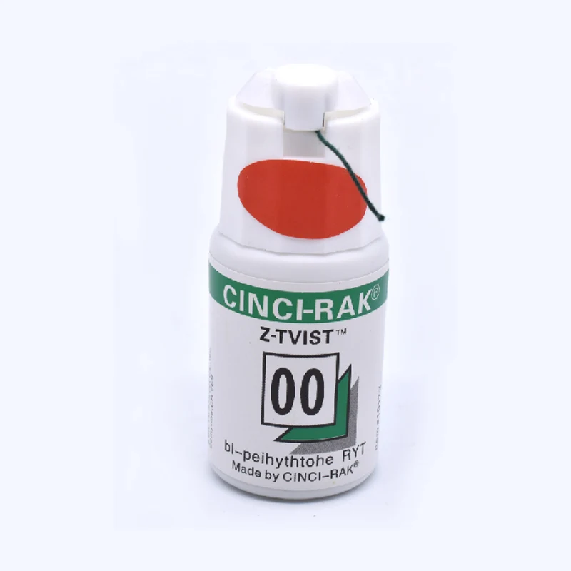 Dental Gingival Retraction Cord - Green Knitted Cotton Size 000 For Gum Line Procedures