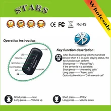 Беспроводной Bluetooth Музыка Аудио приемник адаптер 3.5 мм стерео разъем для IPhone IPod Телефон ПК