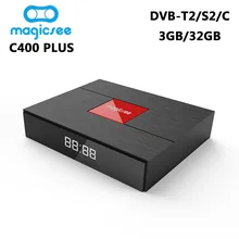 C400 плюс DVB-T2 DVB-S2 Смарт ТВ приставка Android 7,1 Amlogic S912 Восьмиядерный 3 ГБ 32 ГБ 4 к ТВ приставка DVB-C медиаплеер PK KIII PRO