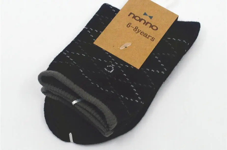 Детские носки ручной работы; импортные товары; оригинальные носки из чесаного хлопка - Цвет: black
