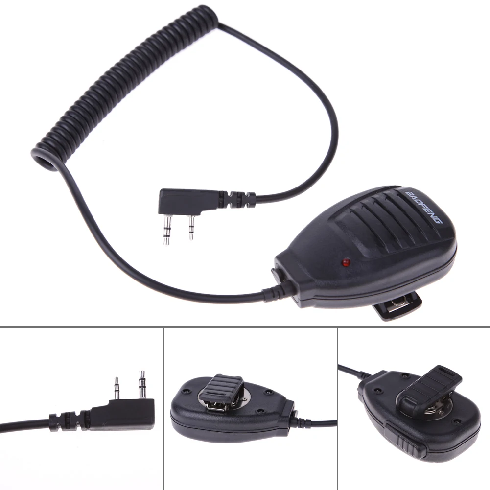 2Pcs PTT Speaker Microphone Walkie Talkie Handheld MIC Accessories WSX For Kenwood Baofeng BF-888S BF-UV5R Retevis RT5R H777 RT3