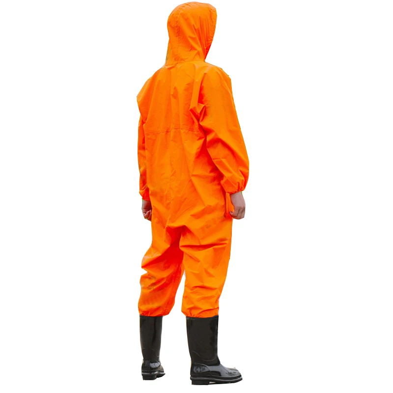 Working-Coveralls Waterproof Hooded Raincoat Overalls Anti-Oily