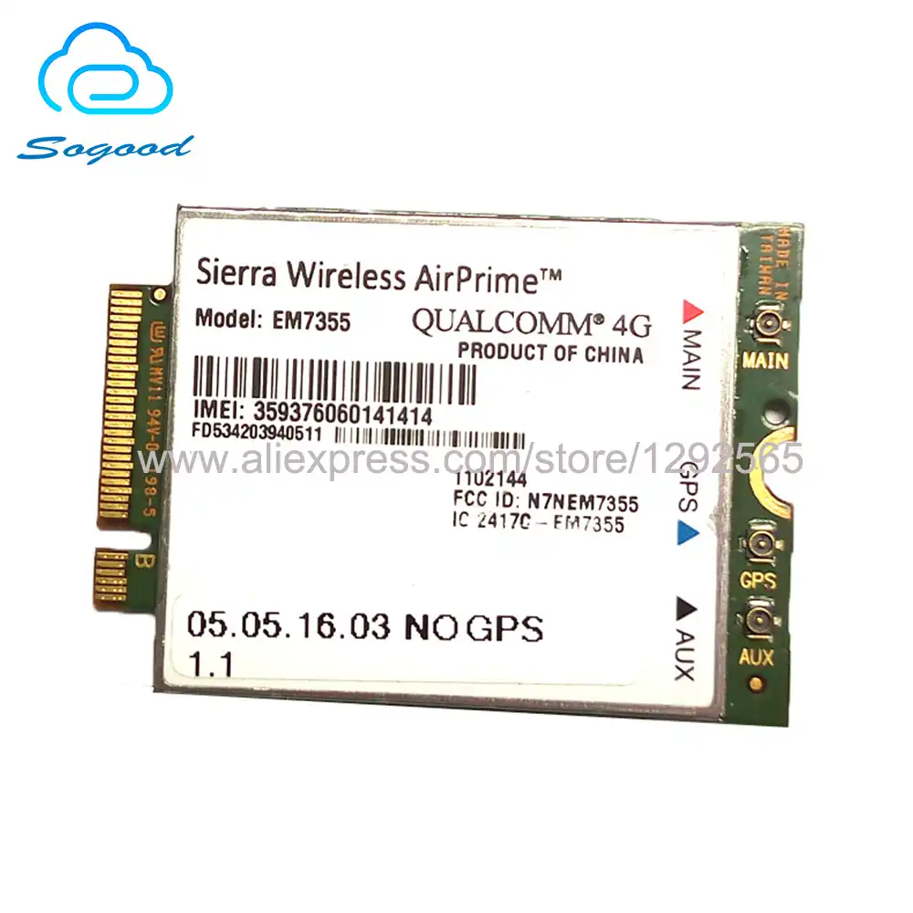 Модуль 4G LTE для Sierra Wireless AirPrime EM7355 Gobi5000 100 Мбит/с WWAN HSPA + NGFF карта DELL Asus Sony toshiba| |
