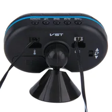 4 en 1 Reloj de Coches Coches de Batería Voltaje Voltímetro Digital Probador Del Metro Del Monitor + Reloj electrónico Luminoso de Alerta