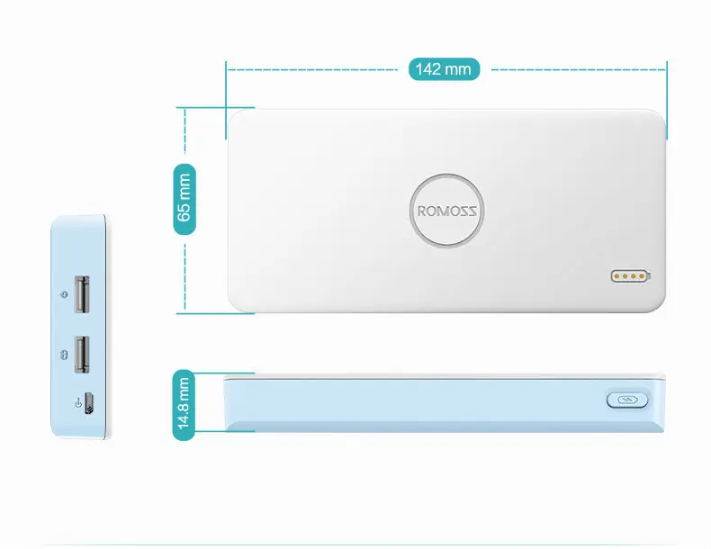 Original ROMOSS Polymos 10S Power Bank Qualcomm Quick Charge 2.0 10000mAh Dual USB Two-way Li-polymer PowerBank 22