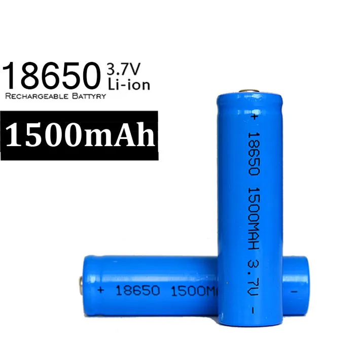 100 шт/партия 18650 1500mah3. 7 V аккумуляторная батарея для светодиодного фонарика